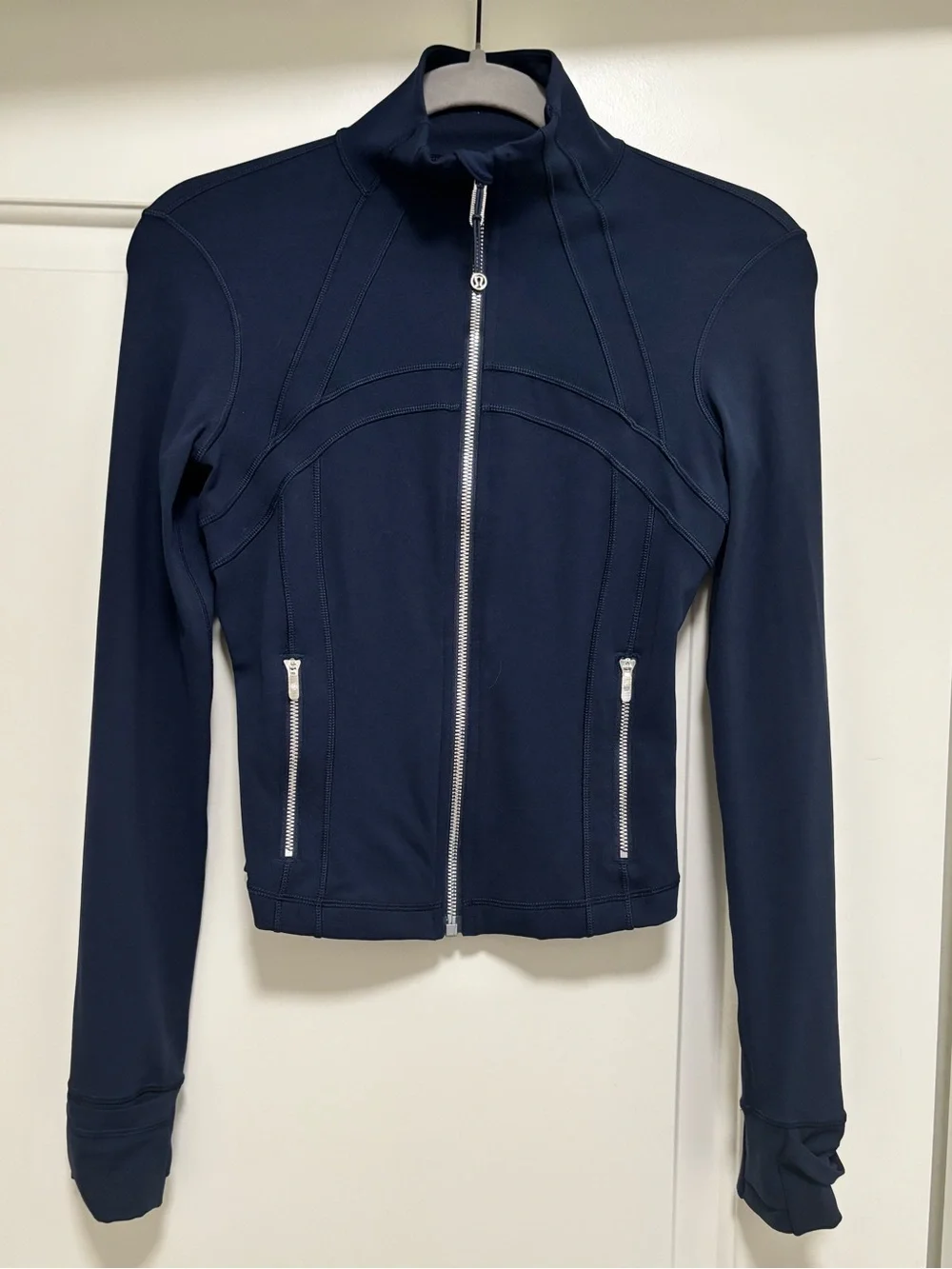 Lululemon True Navy / Mirror Silver Define Cropped Jacket - Size 4